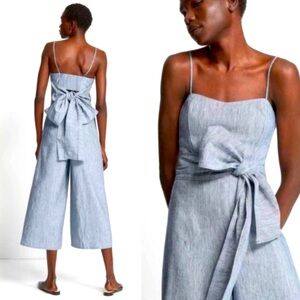 CLUB MONACO Dalennah Linen Blend Jumpsuit Sz 10